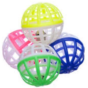 a set of kitty balls with bells